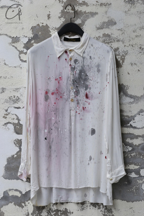 ARCHIVIO J.M.Ribot 24 spring and summer hand-painted shirt white SH01/MI/P-BAI